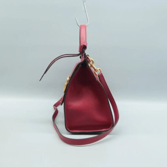 100% Authentic GUCCI GG Marmont Red Leather Satchel - Picture 4 of 12